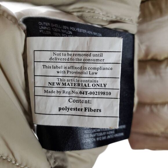 Bernardo Water Resistant Full Zip Packable Puffer Jacket Coat Taupe Medium - Picture 8 of 15